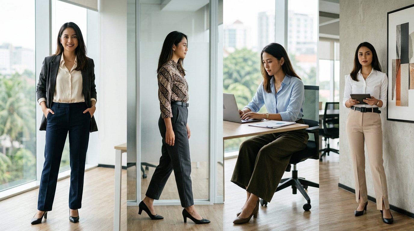 7 Pilihan Celana Wanita Kantor yang Bikin Penampilan Makin Percaya Diri