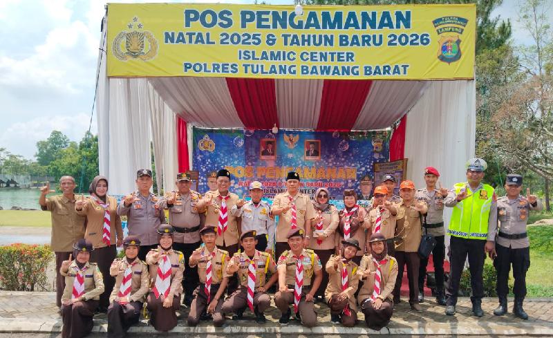 Taufiqullah Pimpin Karya Bakti Pramuka, Tinjau Pospam Nataru di Lampung