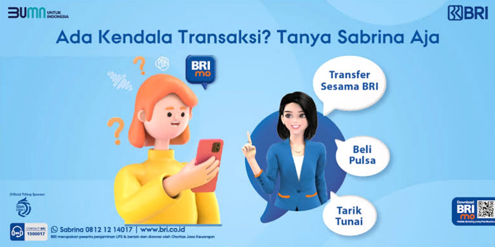 Begini Cara Mudah Menggunakan Asisten Virtual BRI, Sabrina