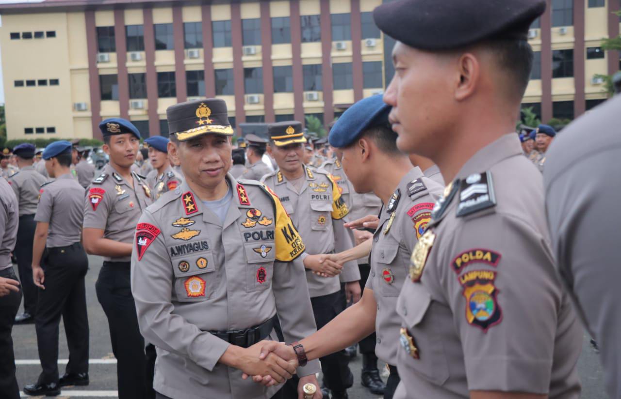 283 Personel Polda Lampung Mendapat Kenaikan Pangkat, Ini Pesan Kapolda 