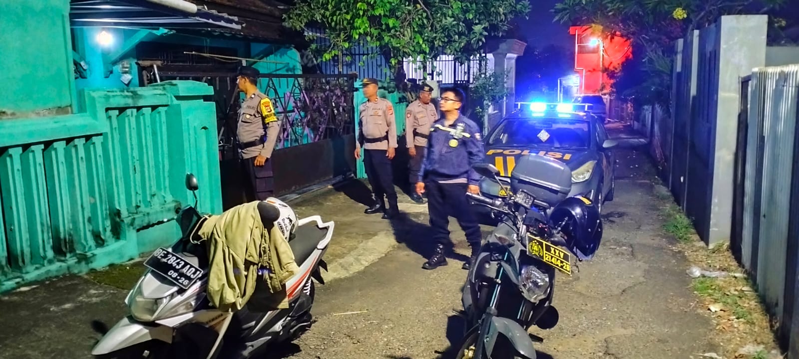 Antisipasi Curanmor, Polisi Gencar Patroli di Pemukiman Padat Bandar Lampung