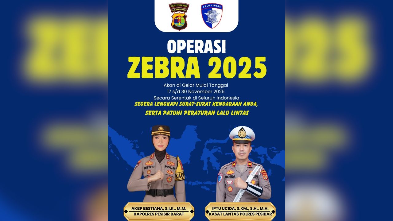 Polres Pesisir Barat Segera Gelar Ops Zebra Krakatau, Simak Jadwalnya!