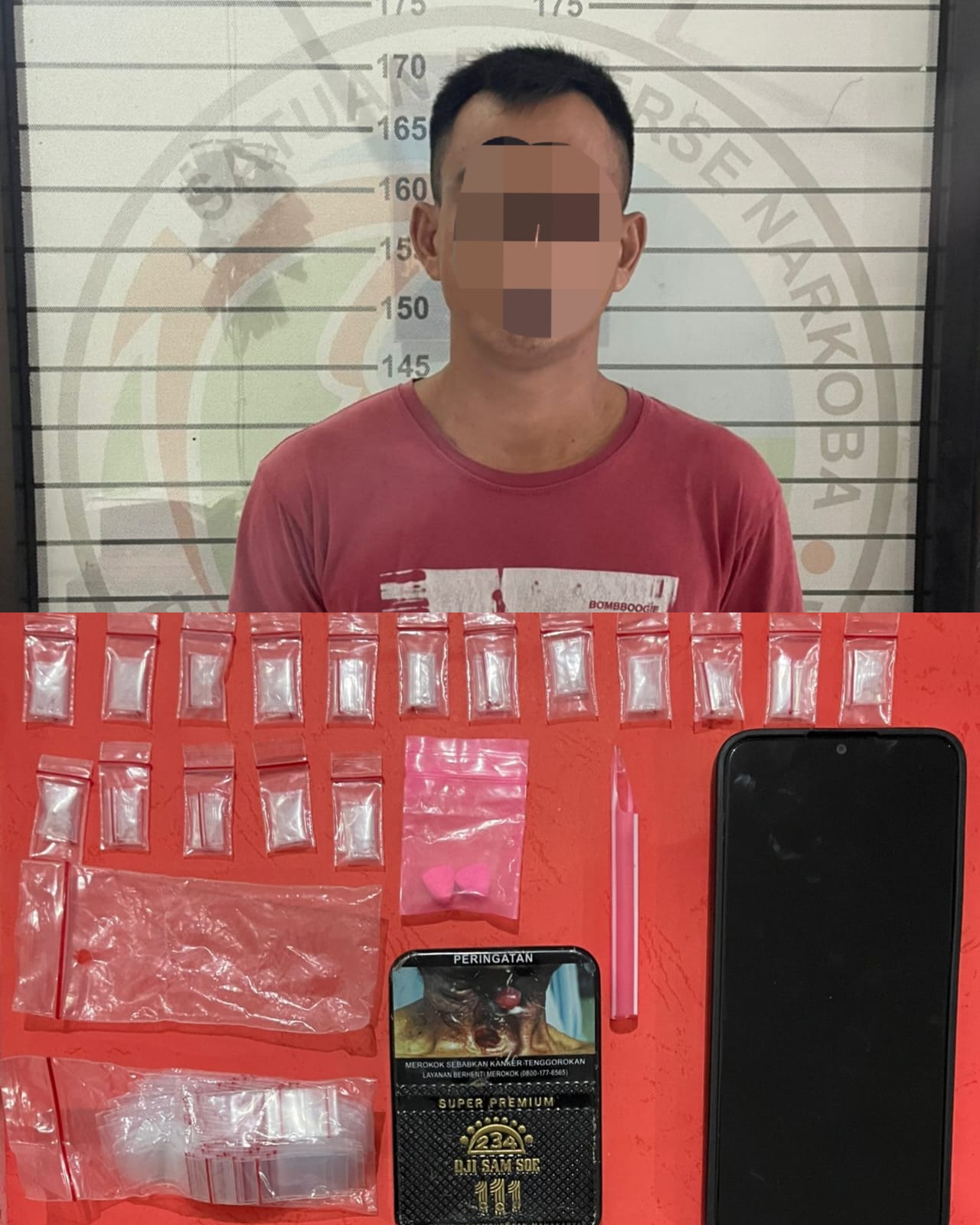 Ringkus Pengedar Narkoba, Polres Lampung Utara Amankan 17 Paket Sabu