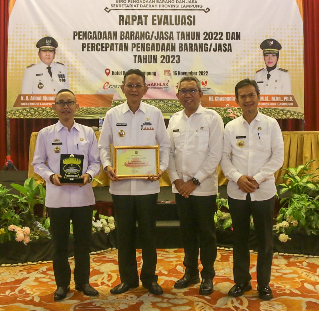 Pemkab Pringsewu Raih Penghargaan Transaksi Nilai Terbesar Kedua Belanja e-Katalog Lokal se-Provinsi Lampung