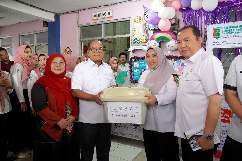 Pj Gubernur Lampung Tinjau Pelaksanaan Cek Kesehatan Gratis di Puskesmas Gedong Tataan