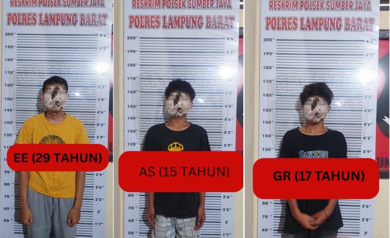 Penadah dan Dua Pelaku Curanmor di Way Tenong Dibekuk Polisi