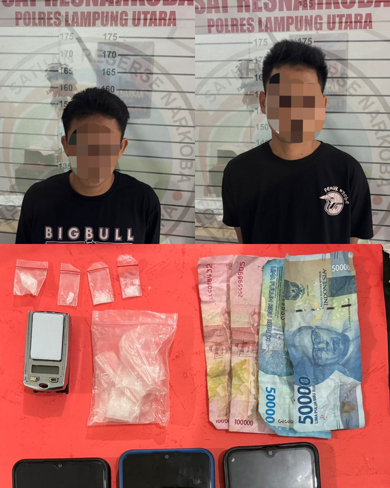 Sat Narkoba Lampung Utara Ringkus Dua Pengedar Sabu