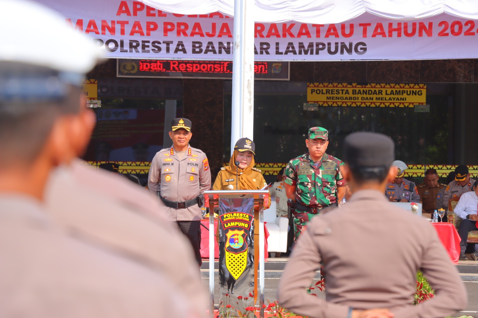 Amankan Pilkada, Polresta Bandar Lampung Gelar Apel Pasukan Ops Mantap Praja Krakatau 2024