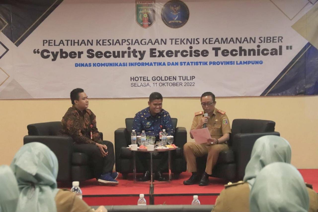 Kadis Kominfotik Lampung Buka Pelatihan Teknis Cyber Security Exercise Technical