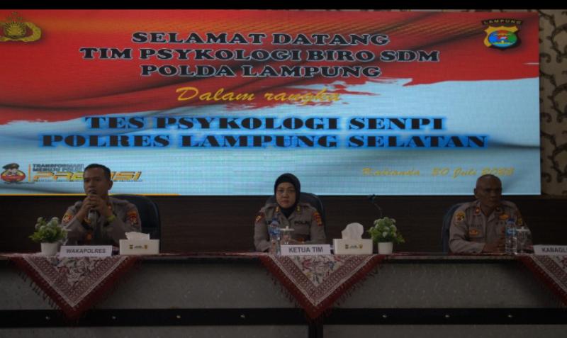 Tingkatkan Profesionalisme dan Keamanan, Polres Lampung Selatan Gelar Tes Psikologi Senpi untuk Personel