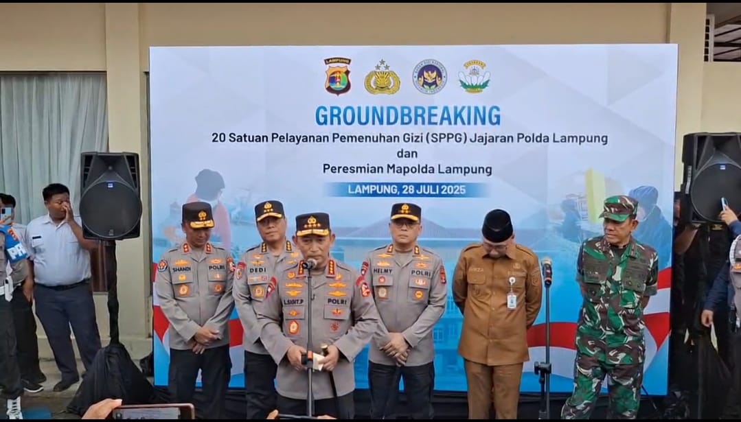 Kapolri Resmikan Mapolda Lampung dan Luncurkan 20 SPPG untuk Dukung Program MBG