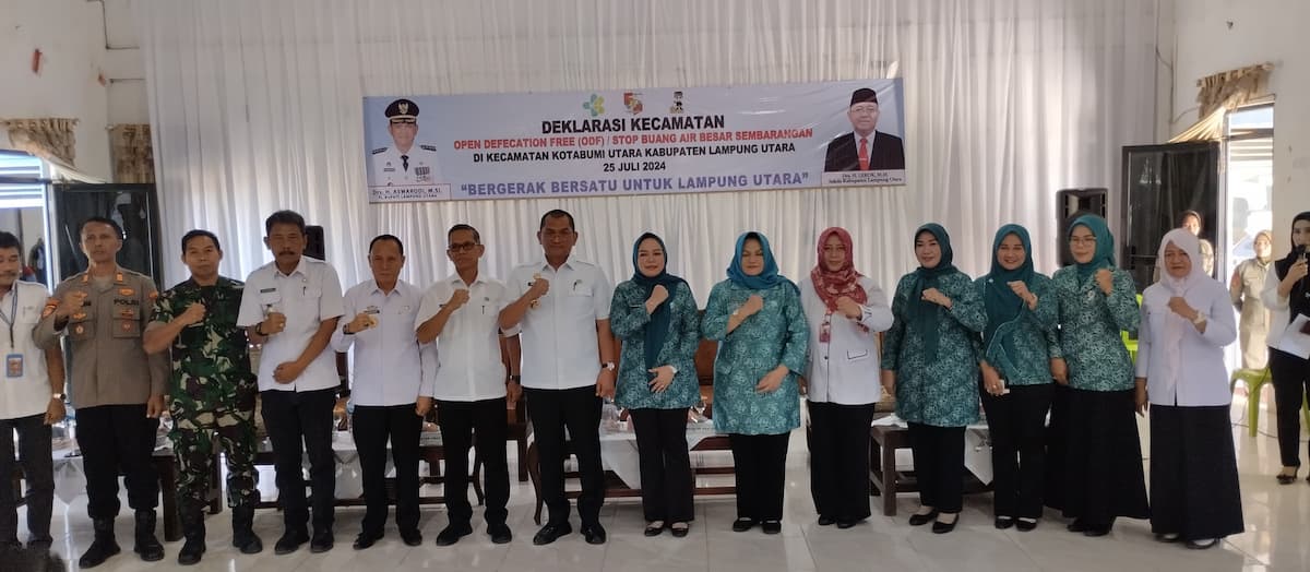 Baru 4 Kecamatan di Lampung Utara yang Berstatus ODF