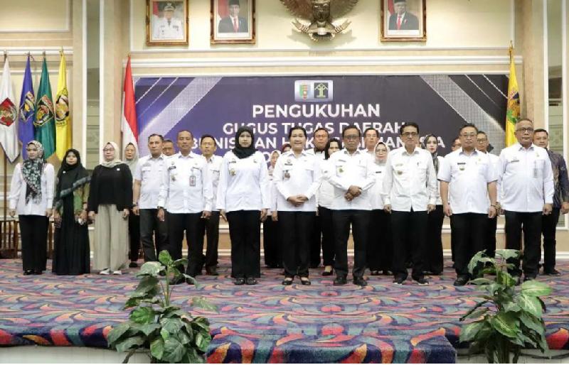 Ganjar Jationo Kukuhkan Gugus Tugas Daerah Bisnis dan HAM Provinsi Lampung