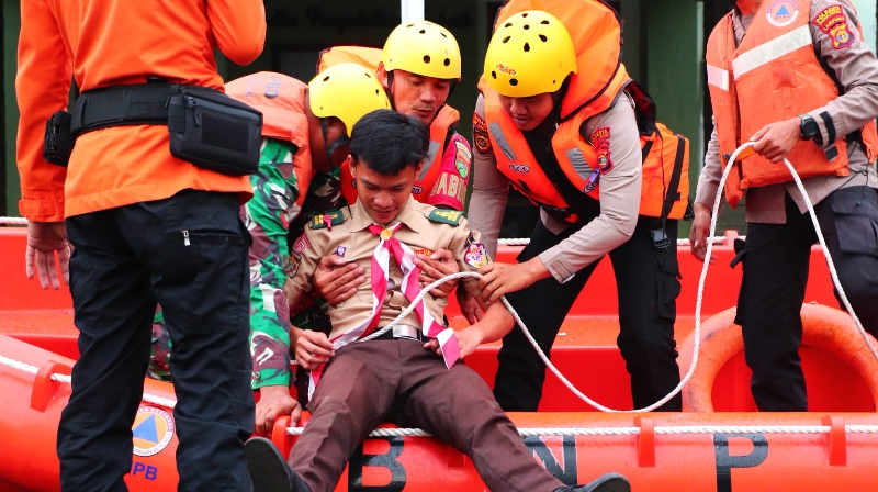 Kodim 0410/KBL Gelar Latihan Penanggulangan Bencana untuk Tingkatkan Kesiapsiagaan di Bandar Lampung