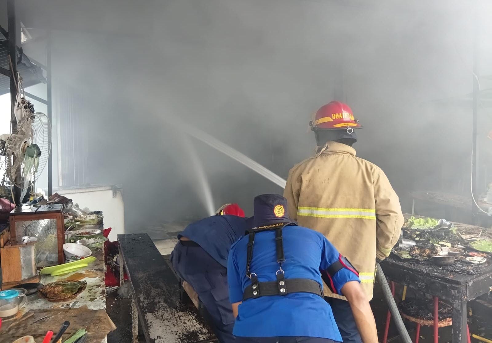 Warung Pindang Terbakar di Kedaton, Gas Bocor Jadi Pemicu