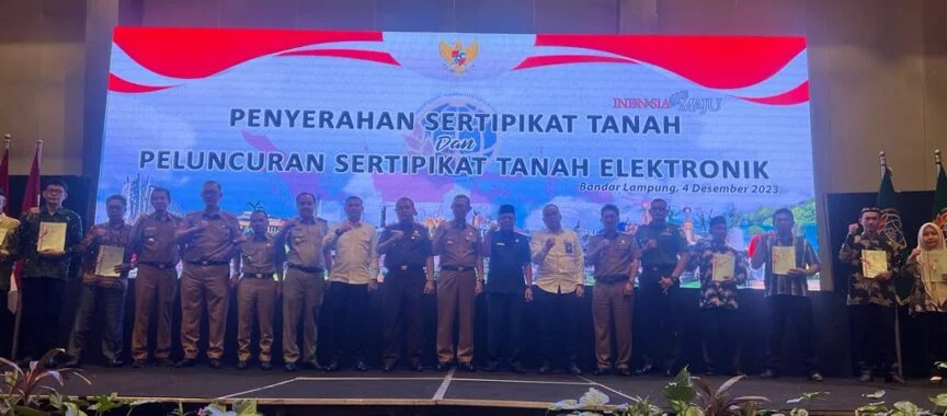 Sekda Lampung Selatan Hadiri Launching Sertifikat Tanah Elektronik