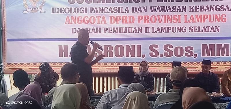 Sosialisasikan Pembinaan IPWK di Kecamatan Jatiagung Jasroni Harapkan Masyarakat Memahami Makna  Pancasila 