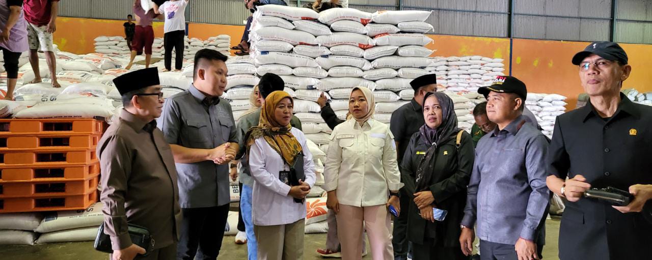 DPRD Lampung Tinjau Gudang Bulog, Stok Beras Jelang Ramadhan Aman 