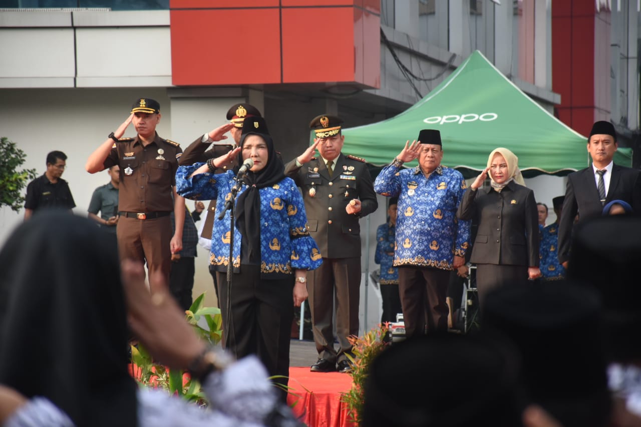 Pimpin Upacara Memperingati Hari Pancasila Eva Dwiana Sampaikan Ini