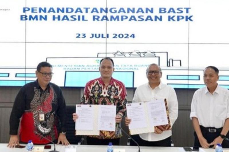 Kementerian ATR/BPN Terima Aset Rampasan KPK Senilai Rp 4,78 Miliar