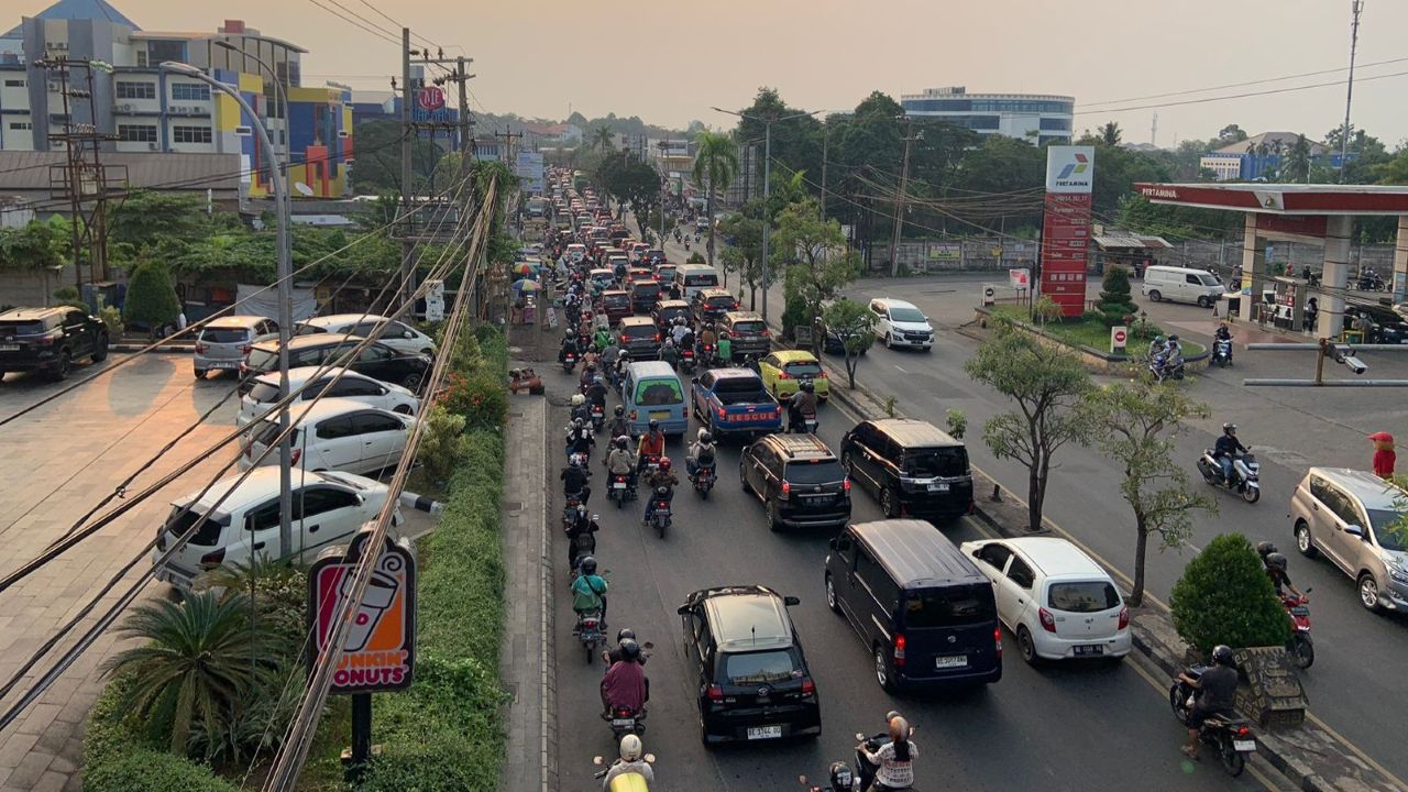 Weekend Tiba, Jalan ZA Pagar Alam Macet Parah hingga 1 Km