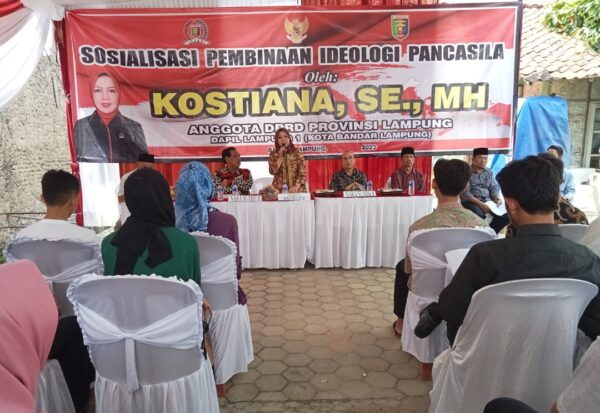 PIP : Kostiana Mengajak Masyarakat Bandar Lampung Bumikan Pancasila.