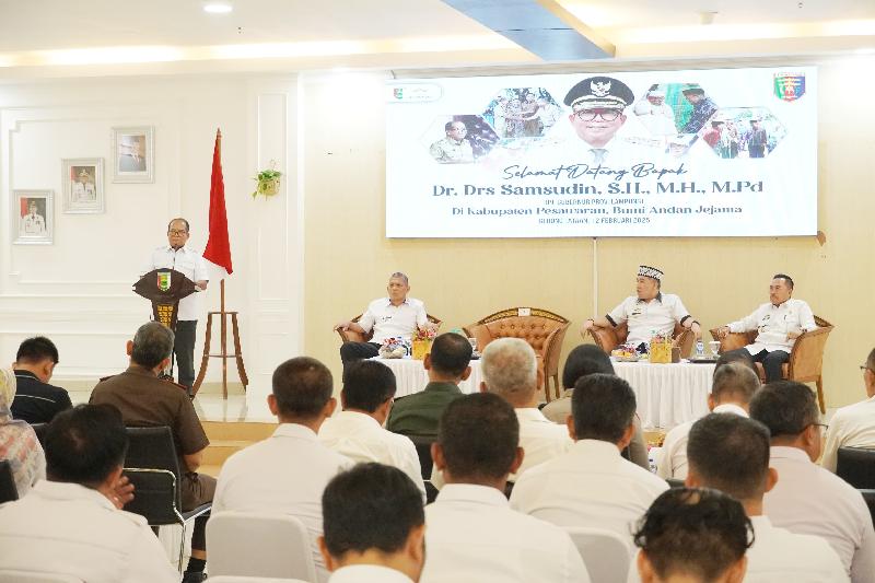 Pj Gubernur Lampung Ajak Perkuat Kebersamaan Dalam Membangun Kabupaten Pesawaran