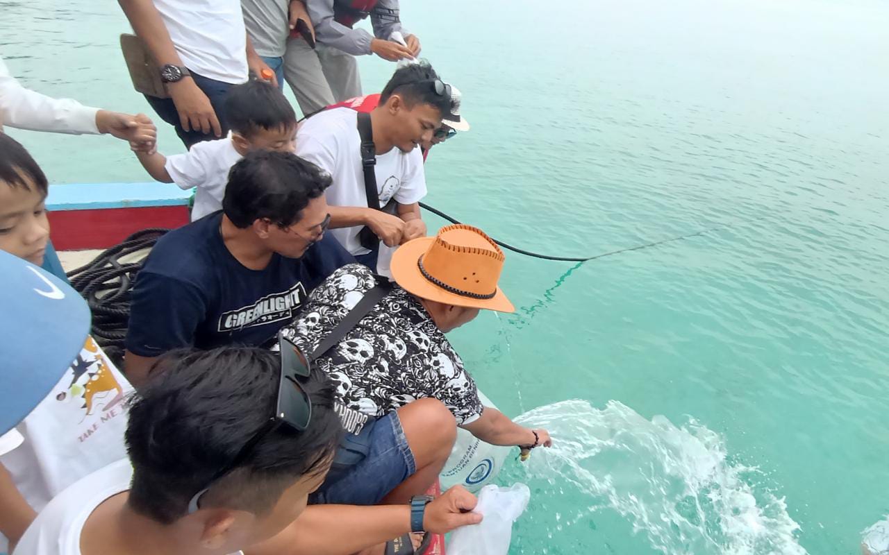 Lestarikan Hewan Laut, IJP dan BBPBL Taburkan Benih Ikan