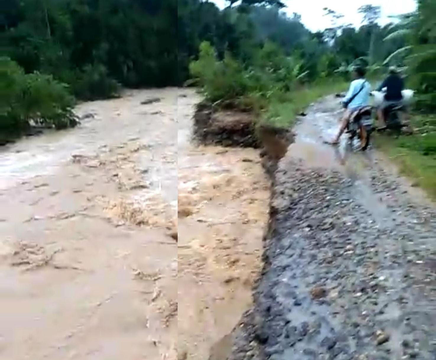 Jalan Menuju Pekon Ringin Jaya Terancam Putus