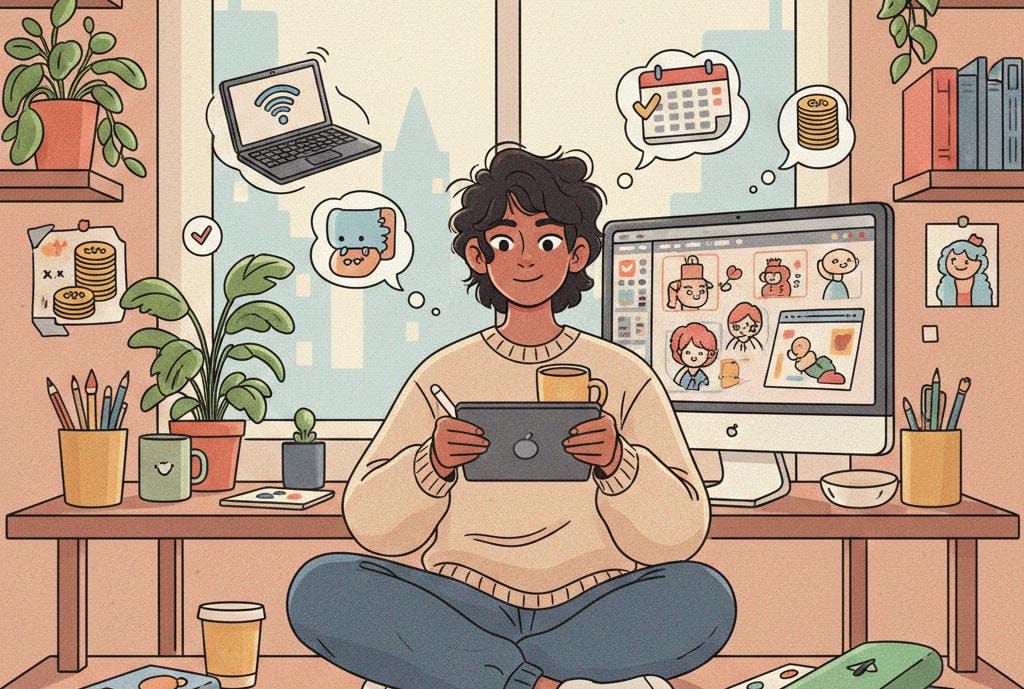 Ilustrator Lepas di Tengah Ledakan Konten Visual: Ketika Gambar Menjadi Bahasa Utama Zaman Ini