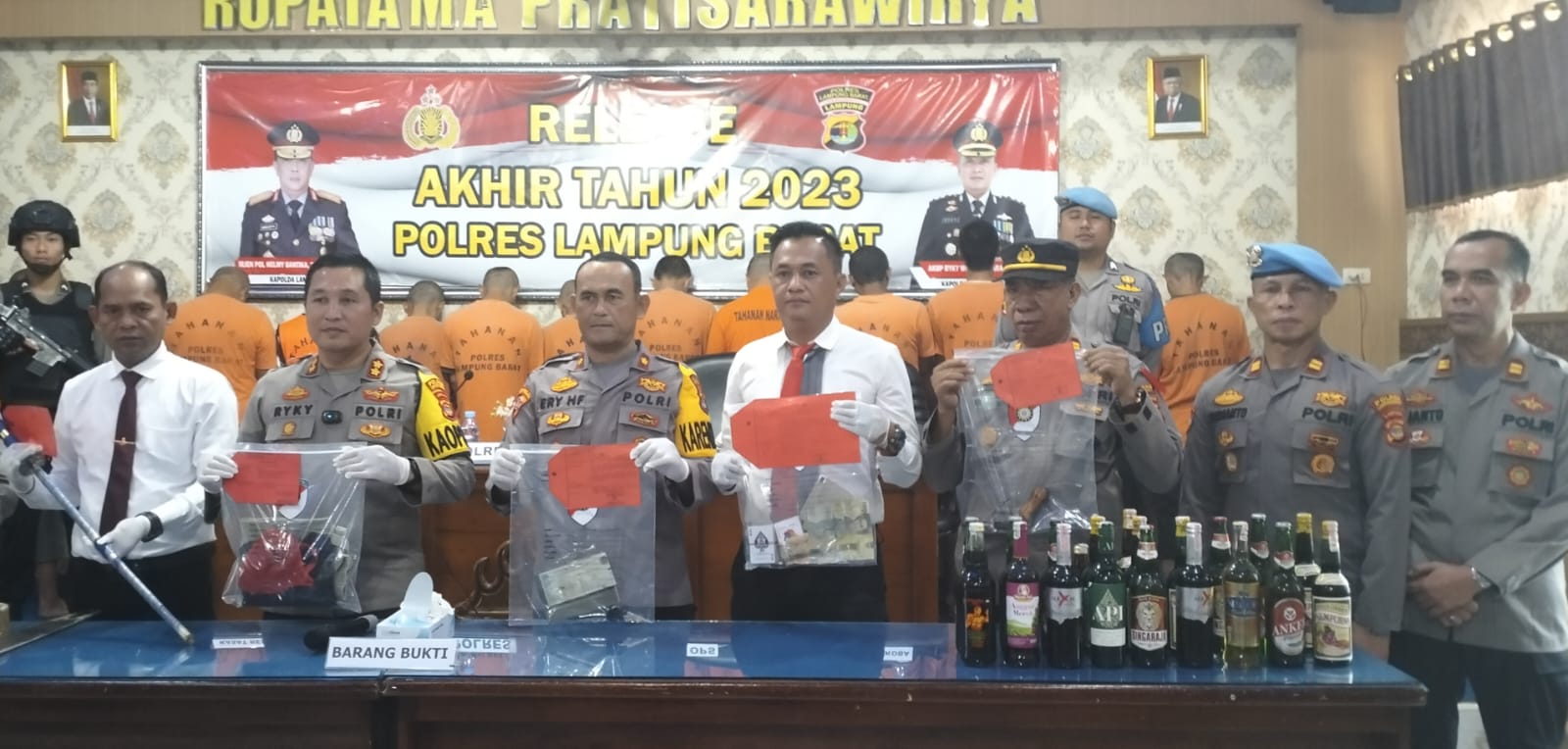 Kapolres Lampung Barat Ekspose Pencapaian Kinerja Selama Tahun 2023