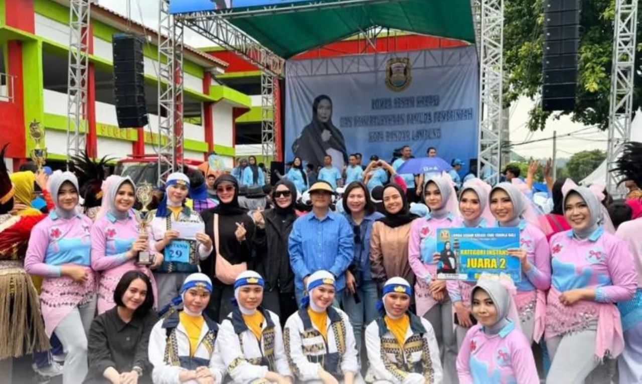 Polwan Lampung Sabet Prestasi di Ajang Lomba Senam Tabola Bale 2025