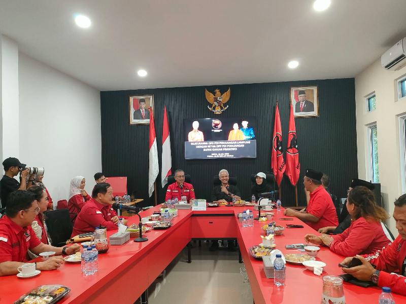 Perdana Ganjar Pranowo Kunjungi DPD PDI Perjuangan Lampung, Berikut Tiga Agendanya