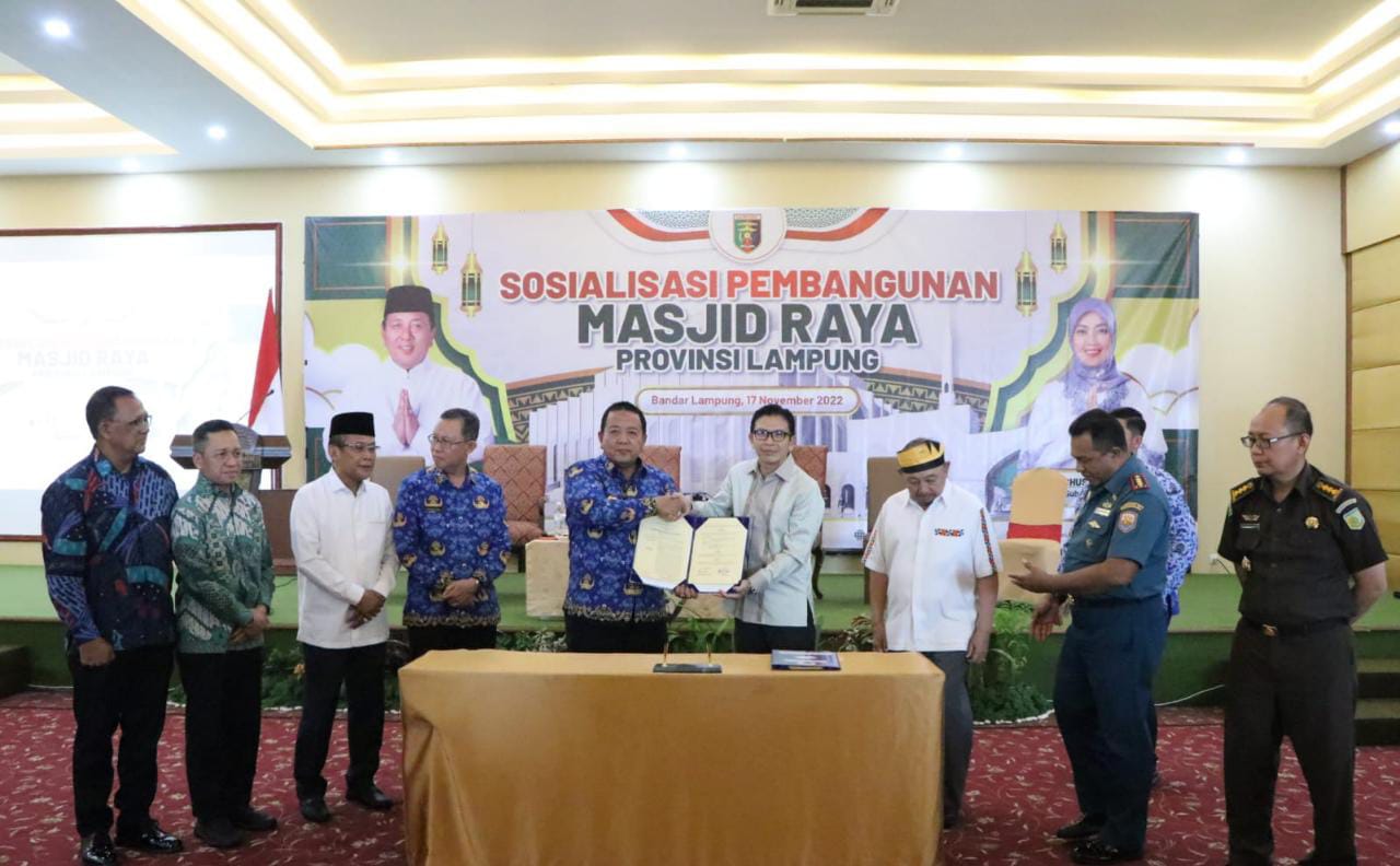 Gubernur Arinal Sosialisasikan Pembangunan Masjid Raya Provinsi Lampung