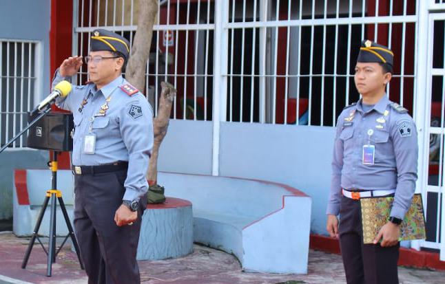 Warga Binaan Rutan Kotabumi Ikuti Upacara Hari Kesaktian Pancasila