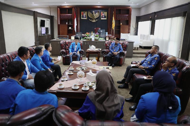 Pj Gubernur Samsudin Ajak PMII Lampung Bergandengan Tangan Membangun Lampung