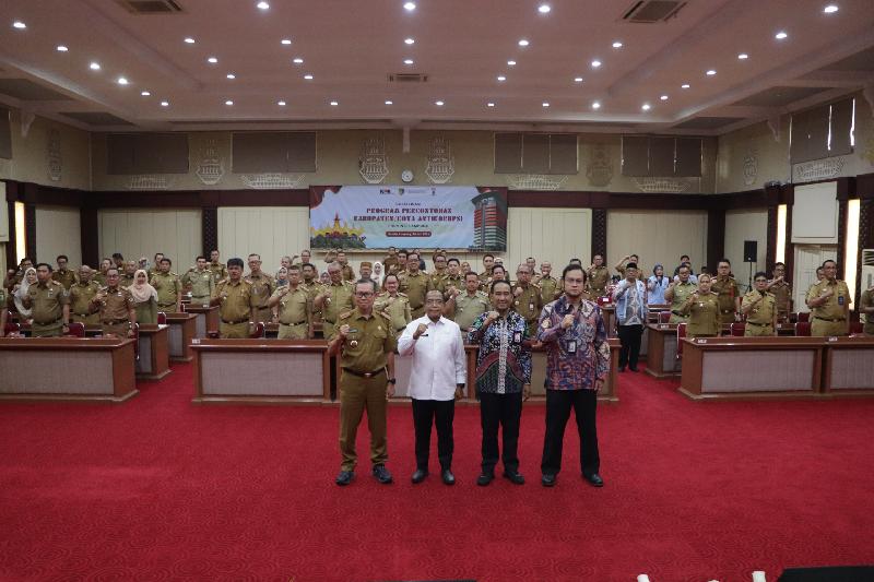 Pj Gubernur Samsudin Buka Kegiatan Sosialisasi Program Percontohan Kabupaten dan Kota Anti Korupsi