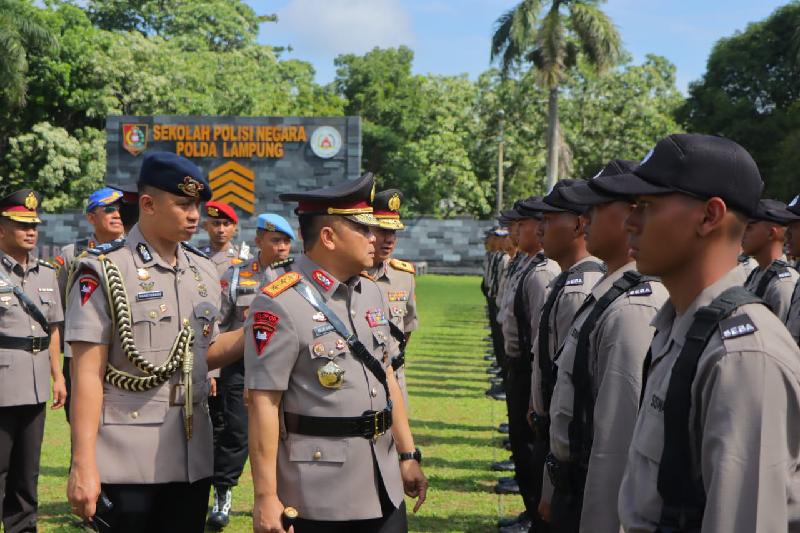 Diktuk Bintara Polri Gelombang I di SPN Kemiling Dibuka Kapolda Lampung Irjen Pol Helmy Santika