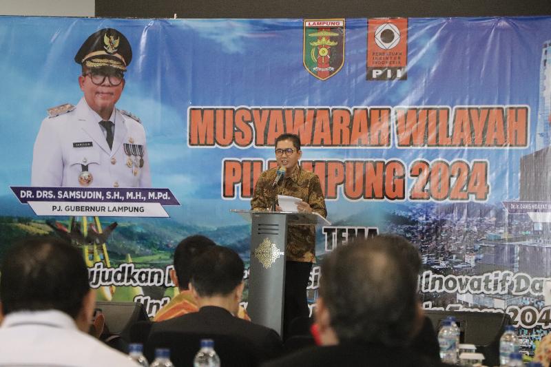 Pj Sekdaprov Lampung Buka Muswil PII, Dorong Insinyur Inovatif untuk Indonesia Emas 2045