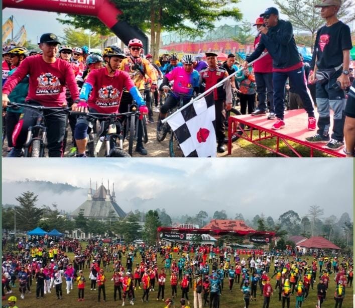 Ribuan Goweser Ramaikan 'Lampung Bersepeda' Ke-27 di Lampung Barat   