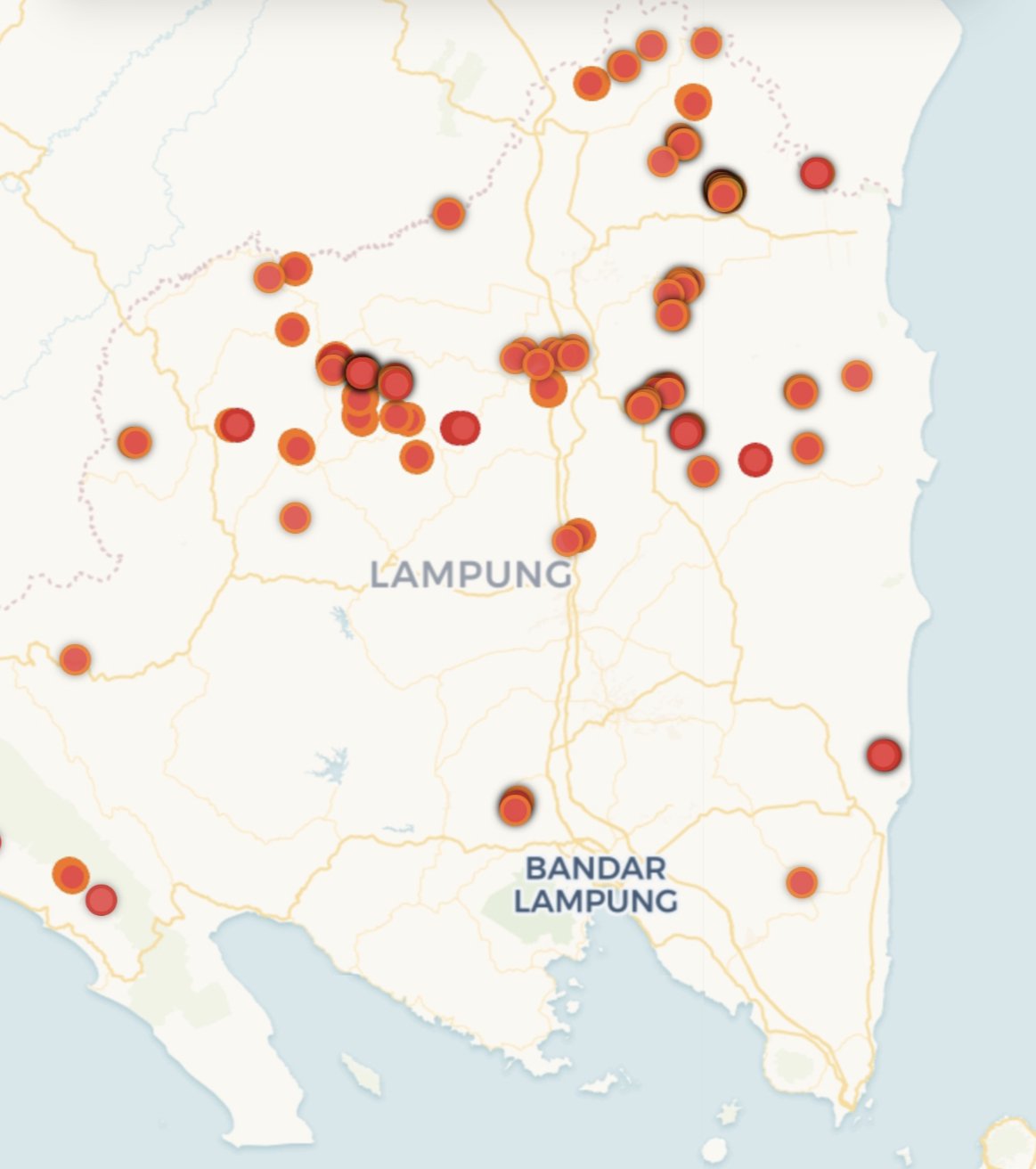 BMKG Catat 187 Hotspot di Lampung, Wilayah Utara dan Timur Terbanyak