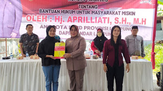 DPRD Lampung Aprilliati Gelar Sosialisasi Perda Bantuan Hukum