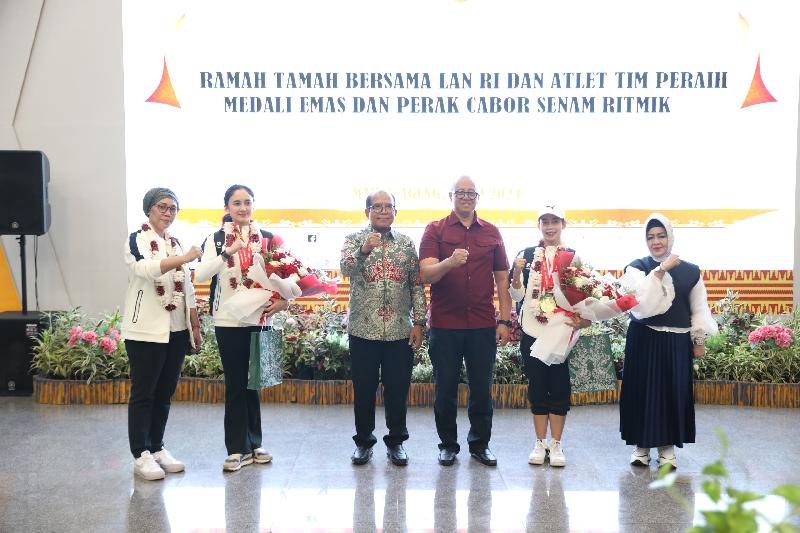 Pj Gubernur Lampung Silaturahmi dengan LAN RI dan Atlet Peraih Medali PON XXI, Dorong Sinergi dan Prestasi