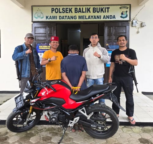 Bawa Kabur Motor Rekan Kerja, Karyawan Koperasi Dibekuk Polsek Balik Bukit
