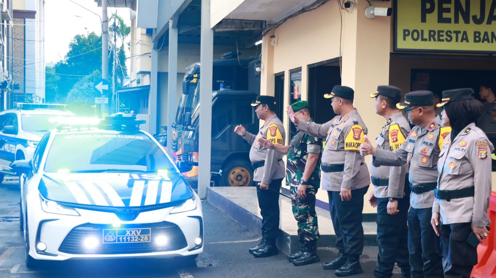 Polresta Bandar Lampung Gelar Patroli Gabungan Skala Besar Jelang Nataru