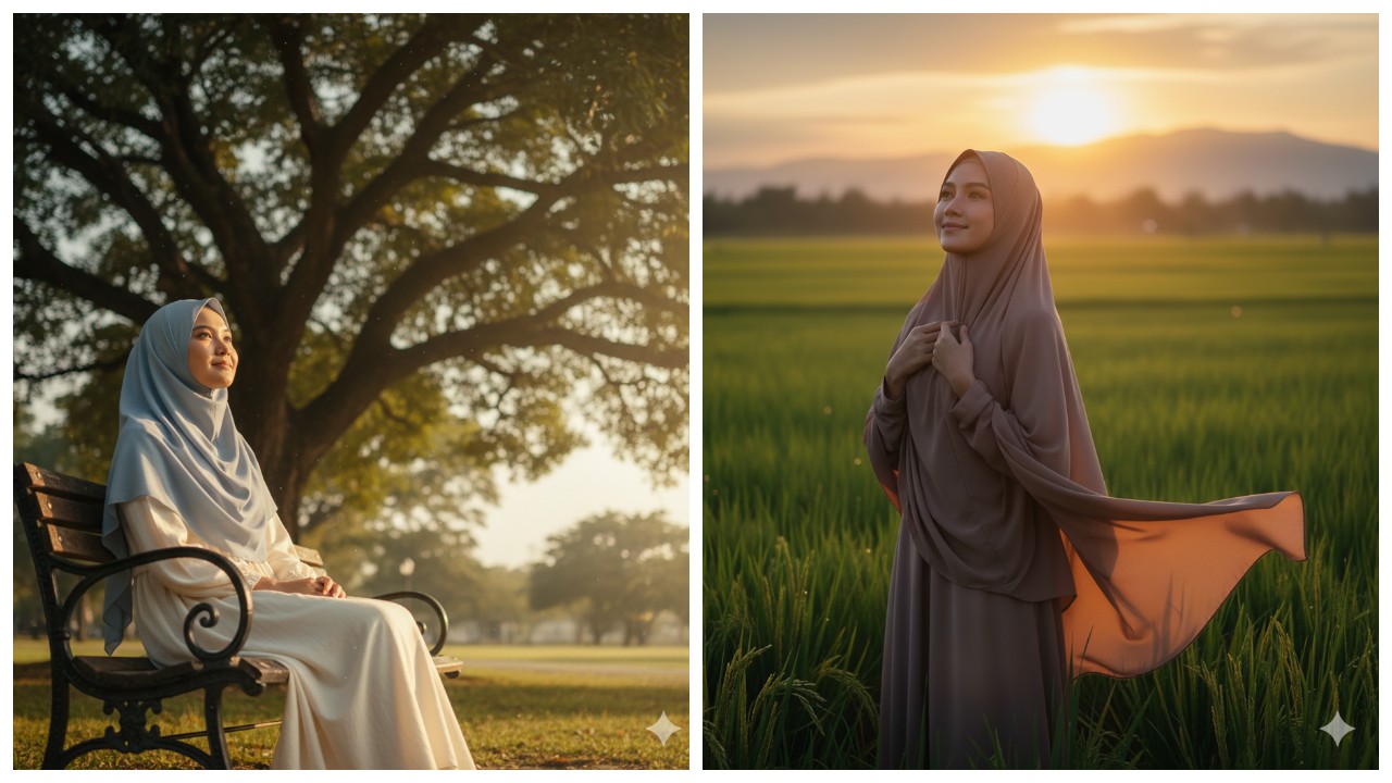 Prompt Gemini AI Edit Foto Hijab Sinematik: Ubah Selfie Jadi Potret Profesional