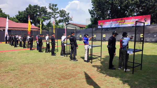 Polda Lampung Sukses Gelar Lomba Menembak Hari Bhayangkara