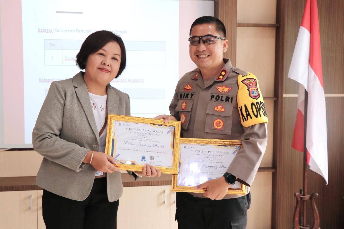 Polres Lampung Barat Borong 4 Penghargaan Satker Award KPPN Liwa