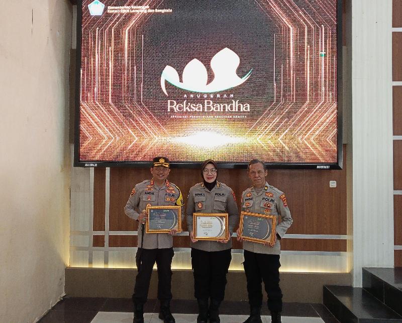 Polda Lampung Raih 3 Kategori Penghargaan Anugrah Reksa Bandha 2023