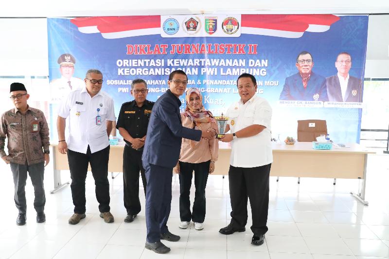 Gubernur Arinal Buka Diklat Wartawan Muda PWI Lampung Angkatan II Tahun 2023